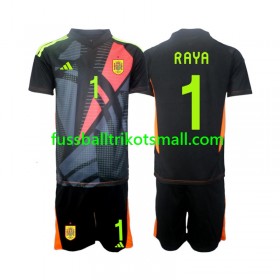 Fußballtrikots Spanien David Raya 1 Torwart Kinder EURO 2024 Kurzarm Auswärts-trikot kaufen
